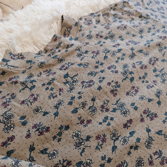 Cottagecore floral sunflower mockneck shirt - Picture 3 of 3